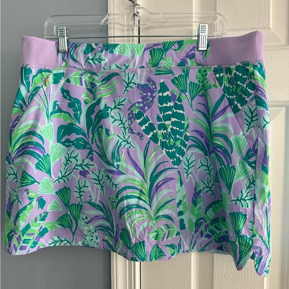 Lilly Pulitzer Purple and Green Tropical Skort NWOT